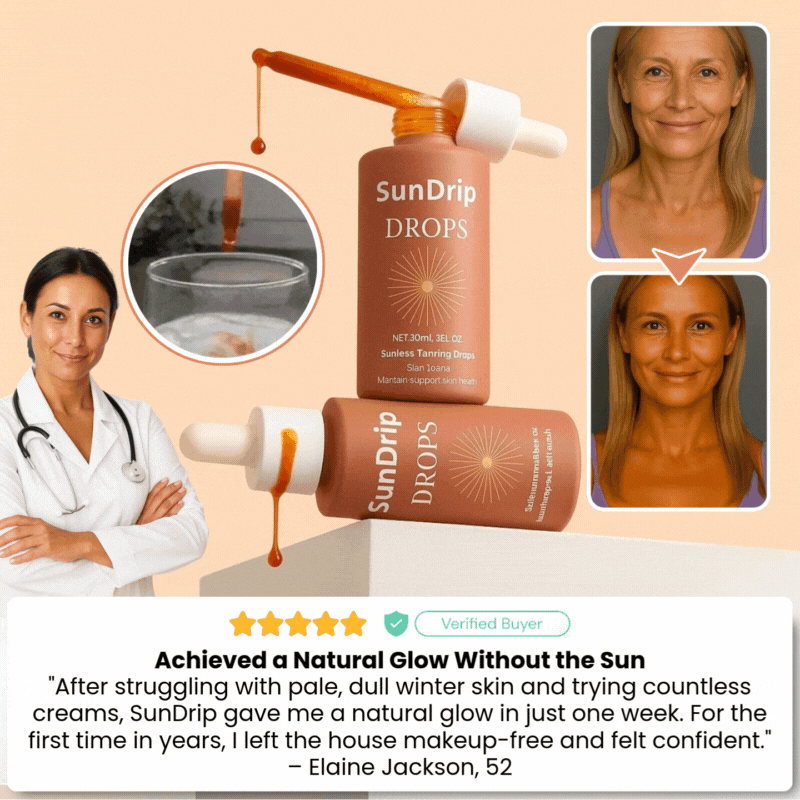 SunDrip™ Drinkable Tanning Drops | Feel confident with a natural, sun-kissed glow in days!