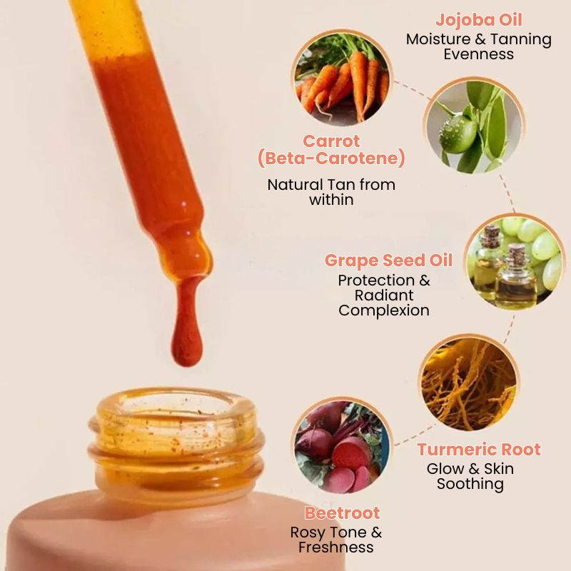 SunDrip™ | Drinkable Self-Tanning Drops for Glow Up Routine