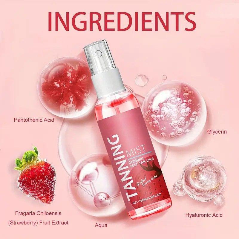 Strawberry Tanning Mist | Spray once, full-body tan appears before tonight