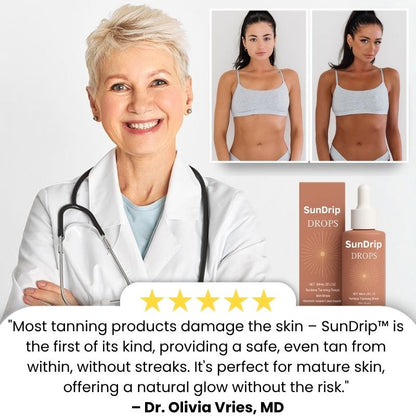 SunDrip™ | Drinkable Self-Tanning Drops for Glow Up Routine